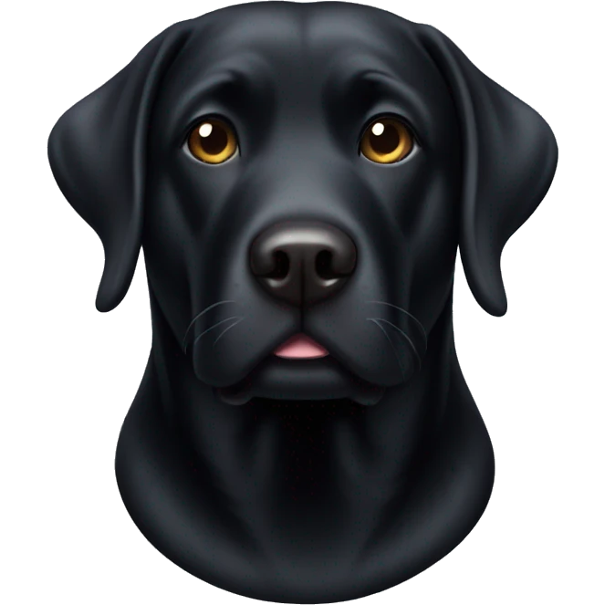 Fat black lab  emoji