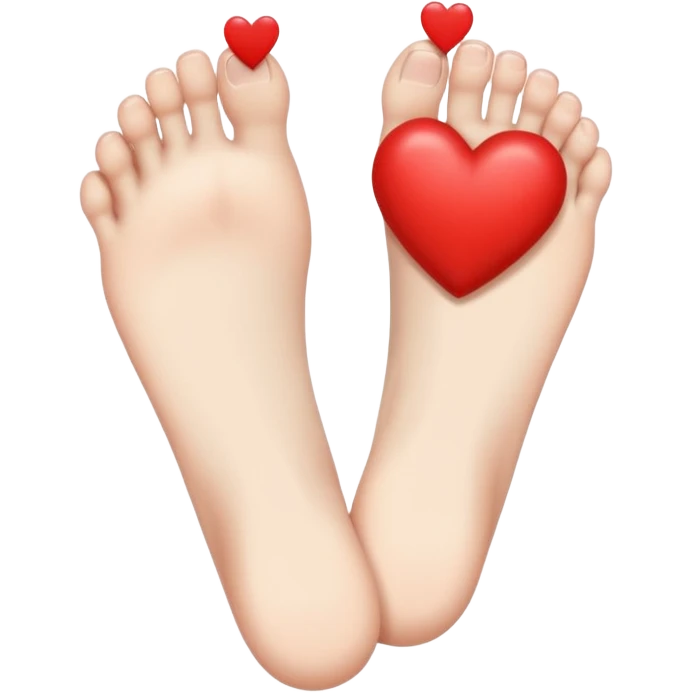 big feet small heart emoji