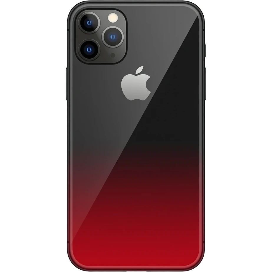 Make a black and red ombre iphone 11 emoji