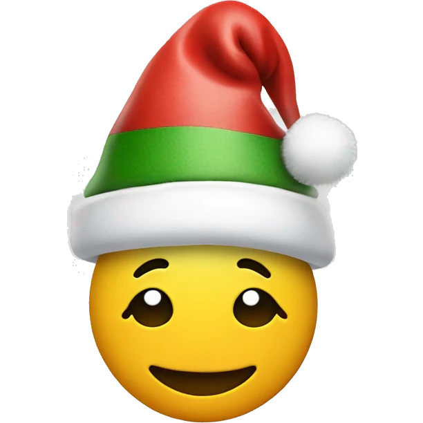 Smiley face with Christmas hat  emoji