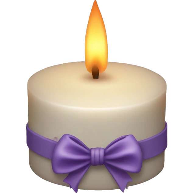 Candle with bow  emoji