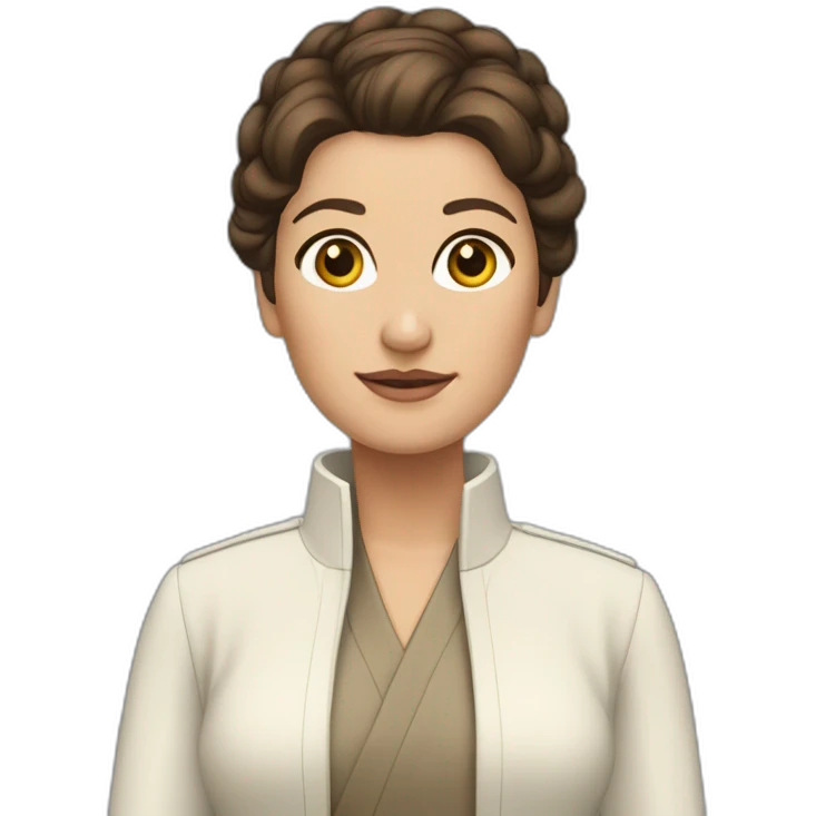 leia amb un uniforme vermell emoji