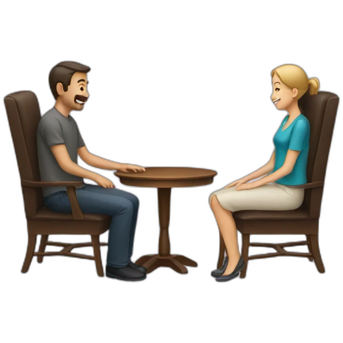 two people talking on the chair emoji