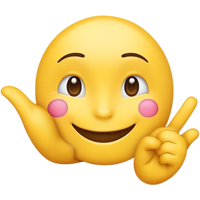 Smile emoji have a hand heart emoji