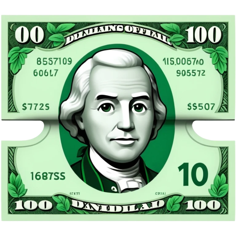 billete de 100 dolares emoji
