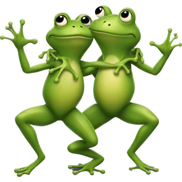 Two frogs doing the tango  emoji
