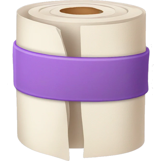 Purple heart roll with bandage emoji