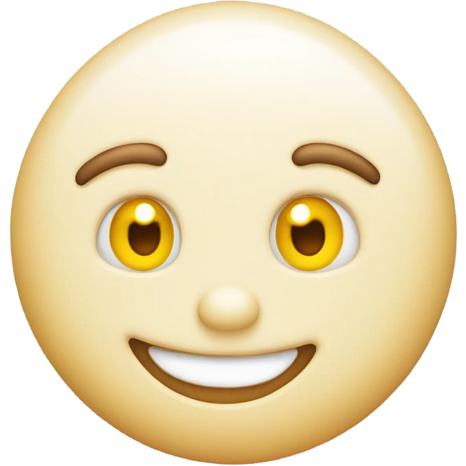 smiling face with white icing on it emoji