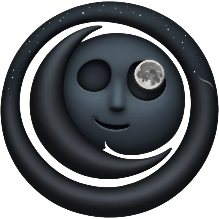 حلال ماه مشکی emoji