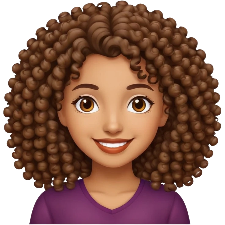 Latina with curly hair emoji