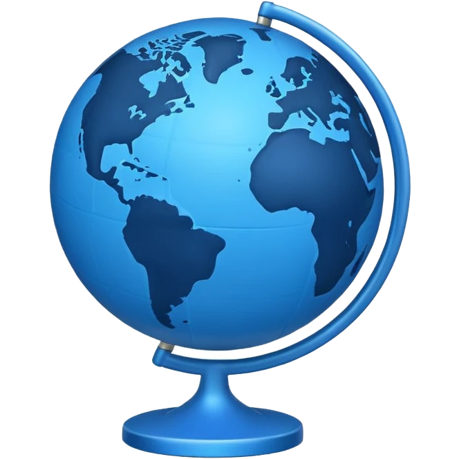 Minimalistic blue globe  emoji
