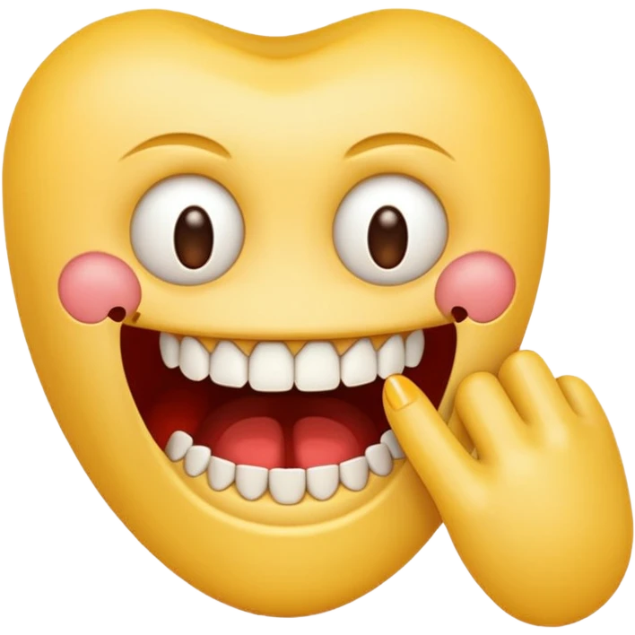 Chattering teeth emoji with it biting its nails emoji