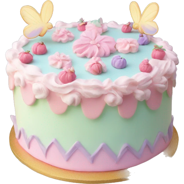Fairy pastel cake emoji