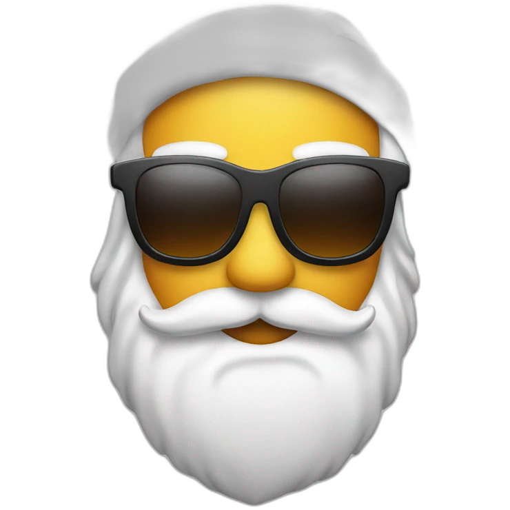 santa with sunglasses emoji
