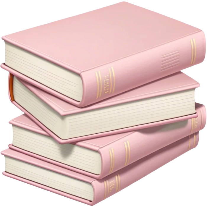 Stack of pale pink books emoji