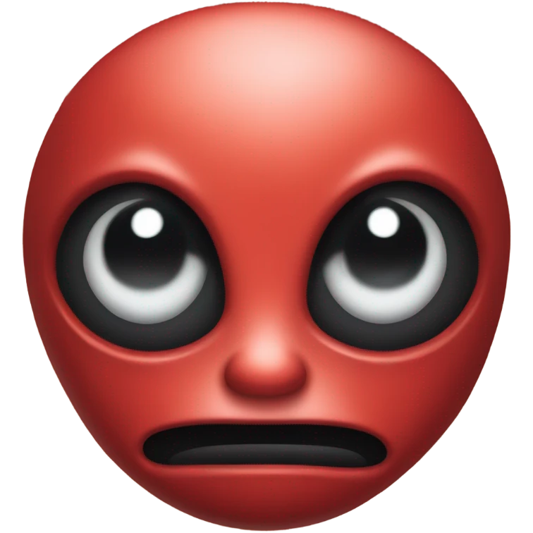 Alien face red emoji