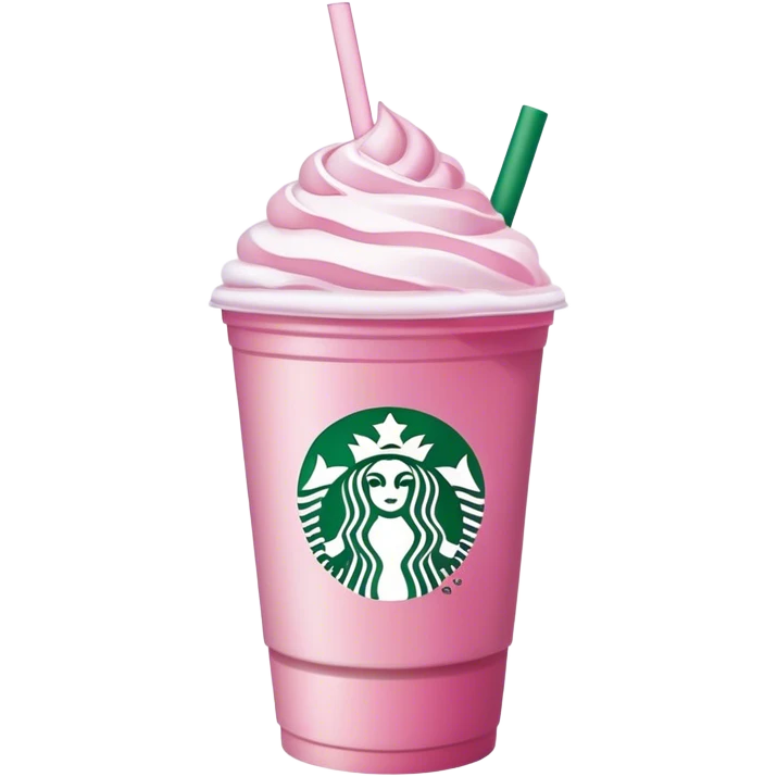 starbucks cup pink drink with cold foam emoji
