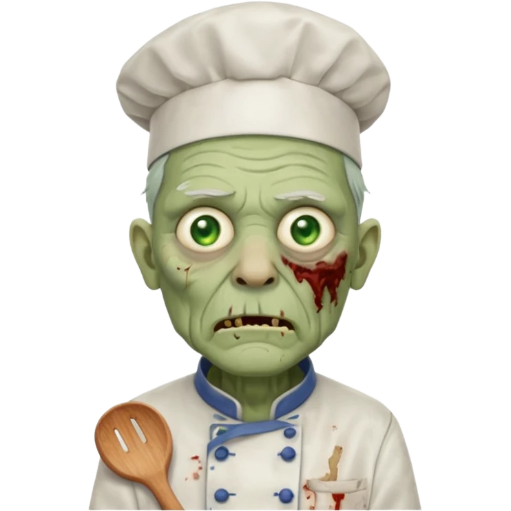 elderly  zombi man chef emoji