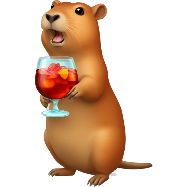 capybara with negroni emoji