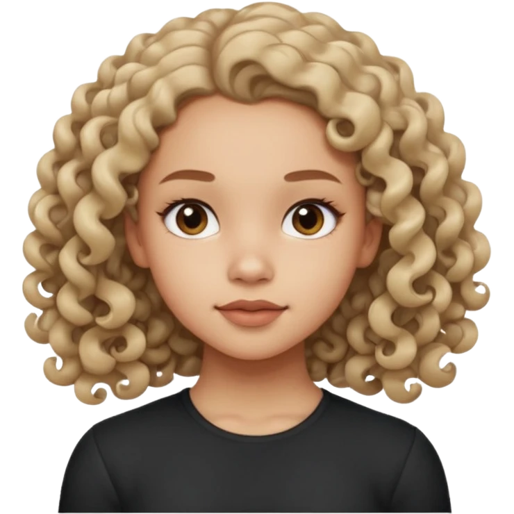 a girl looking off to the side, kind of looks like olivia rodrigo but with 3B curls emoji