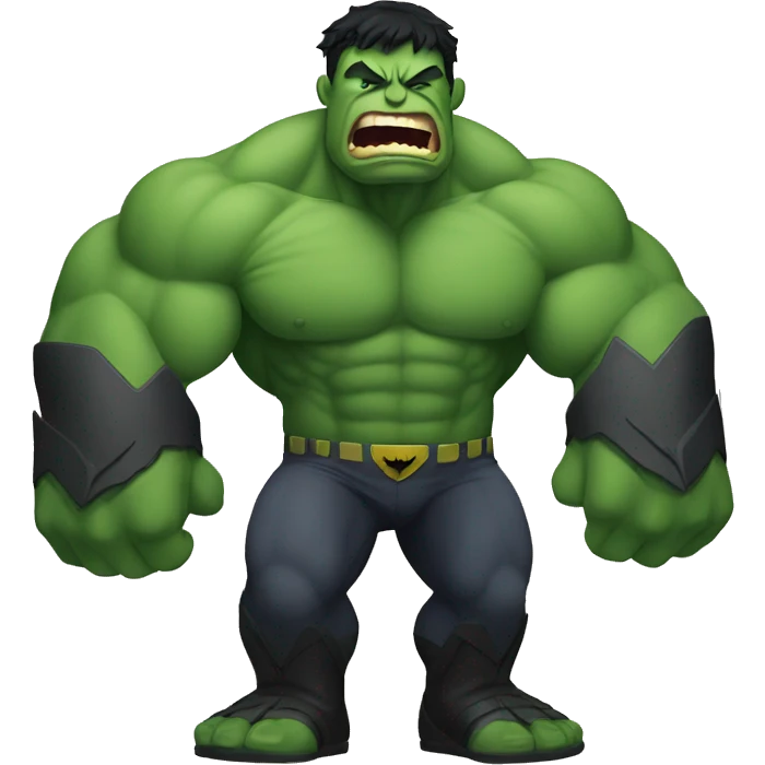 Hulk with batman  emoji