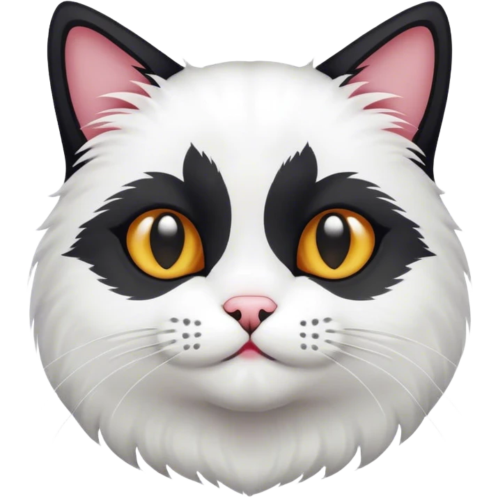 Black and white cat emoji