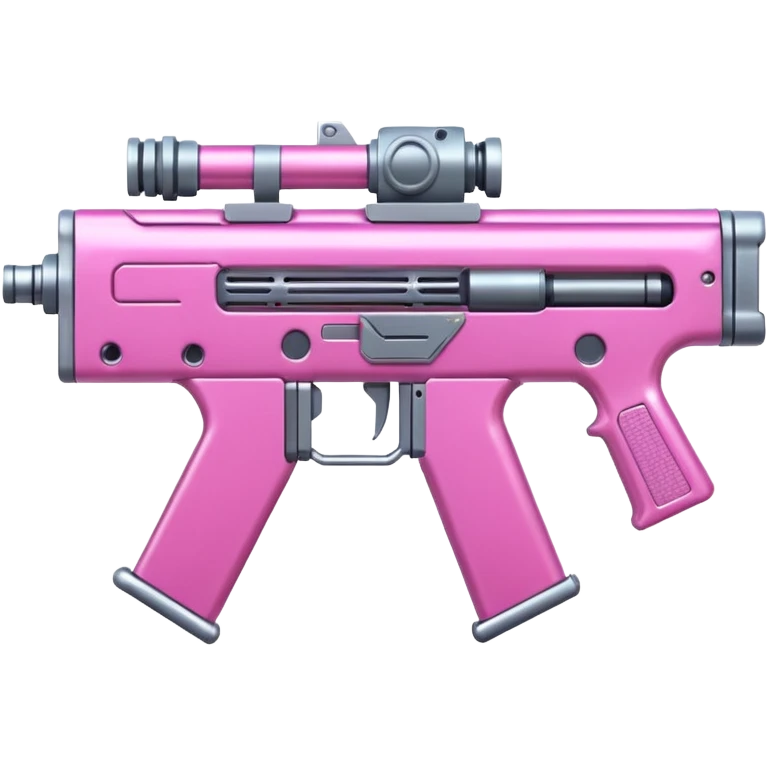 Pink cybernetic futuristic machine gun emoji