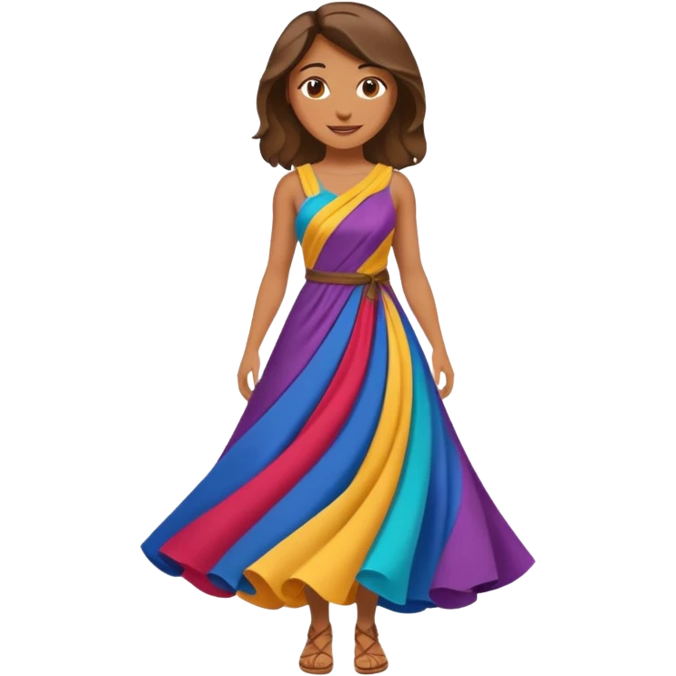 female hero for sustainable fashion full body emoji