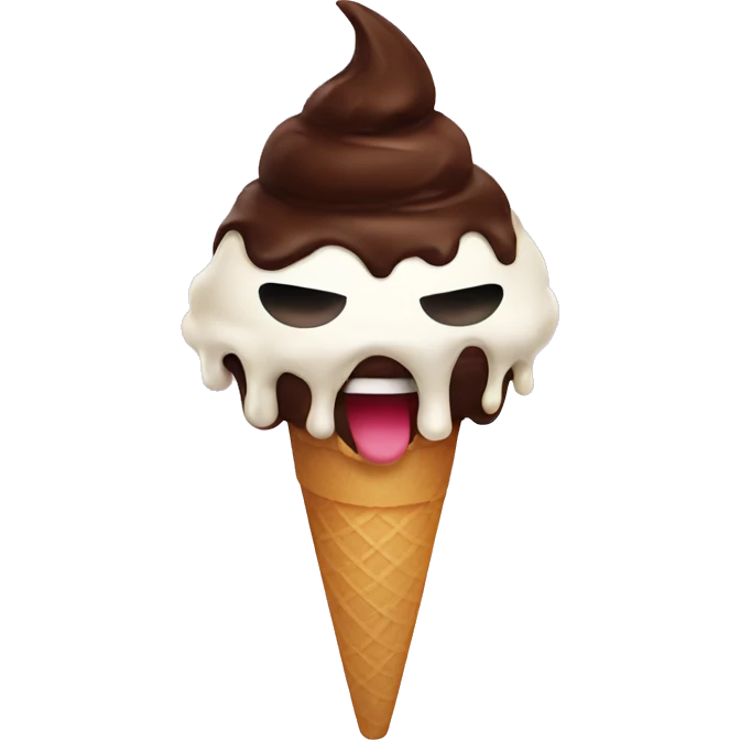 Evil ice cream emoji