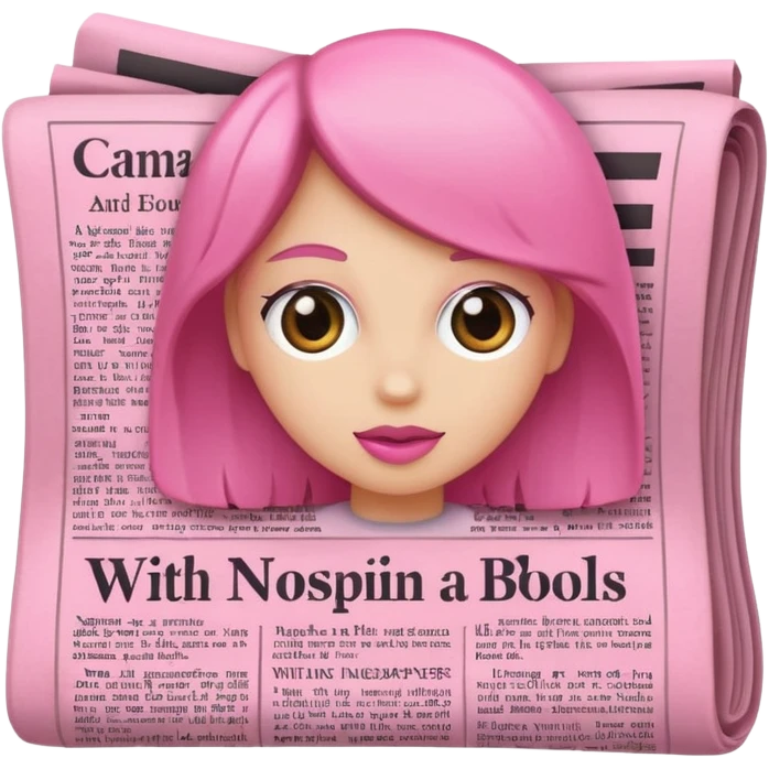pink girly newspaper emoji