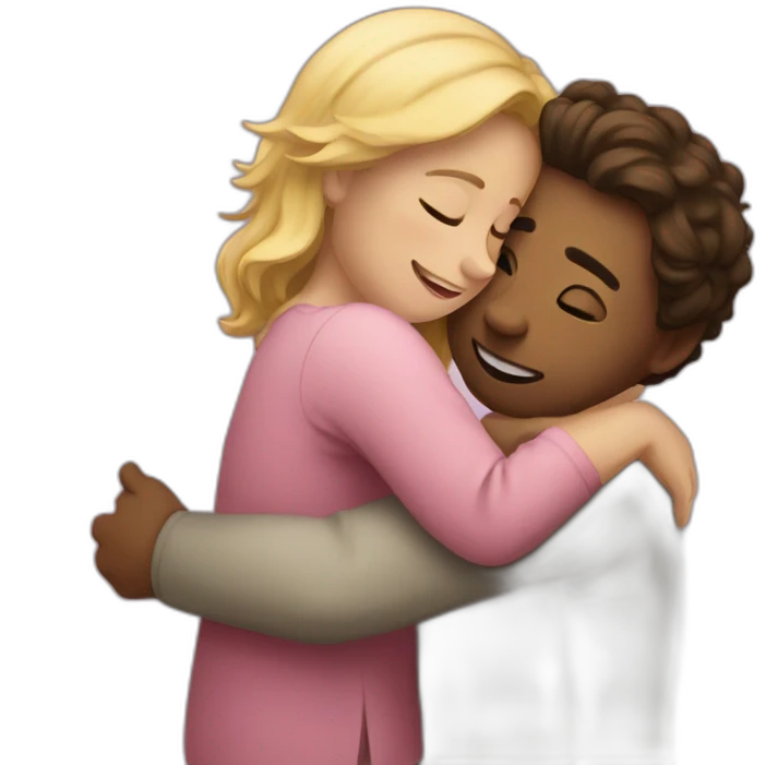 A longing hug emoji