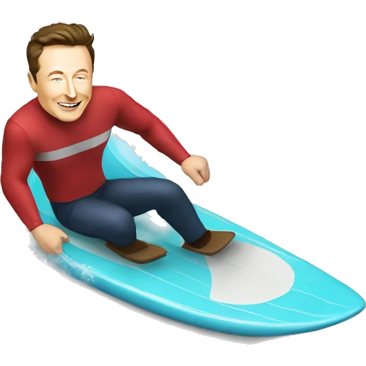 Elon musk surfing emoji