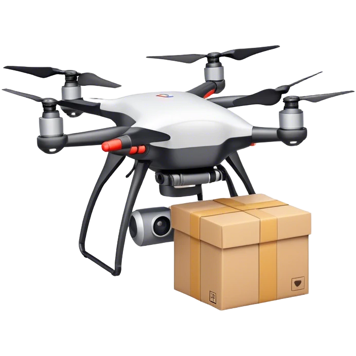 Drone with delivery  emoji