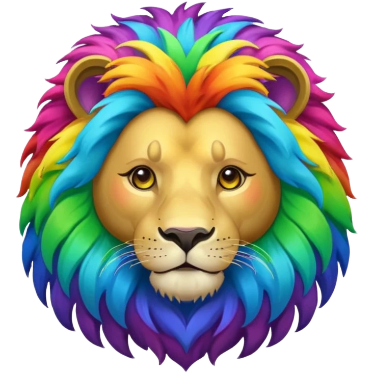 Rainbow lion emoji