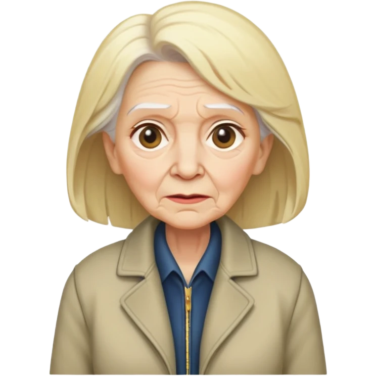 mean Karen, old yelling lady with blonde hair and a jacket emoji