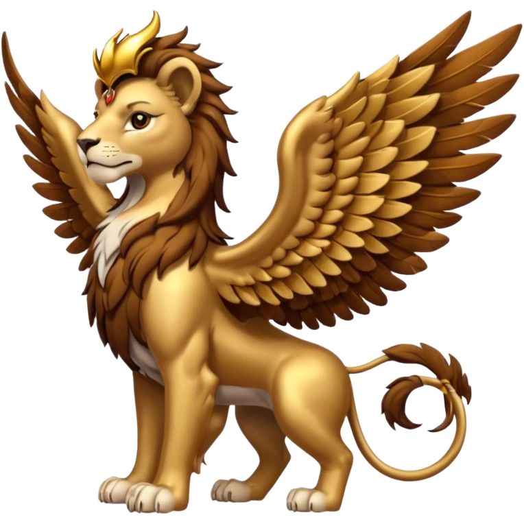 Grifin, lion body, wings emoji