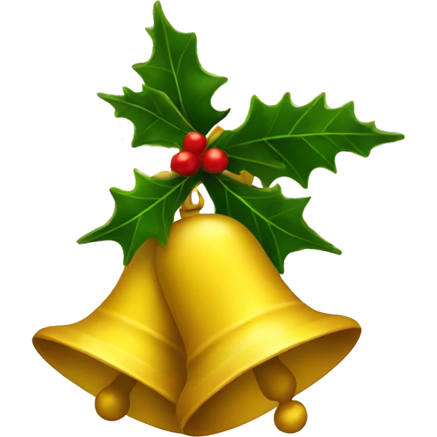 Yellow Christmas bells emoji