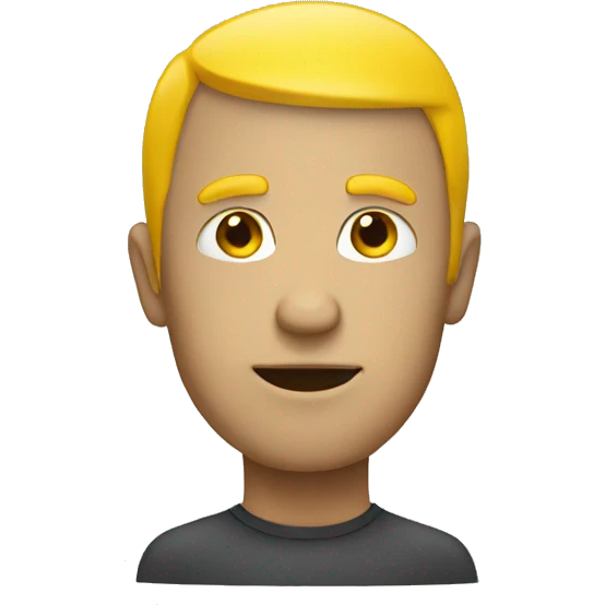 man face with yellow head emoji