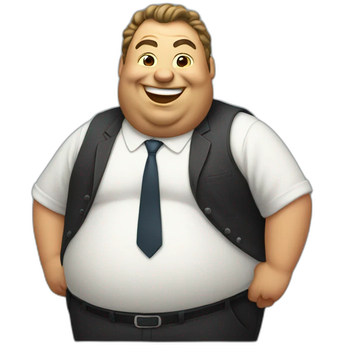 fat boss laugh  emoji