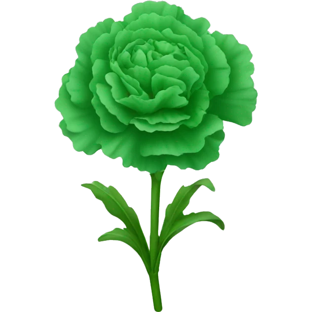 Green carnation  emoji