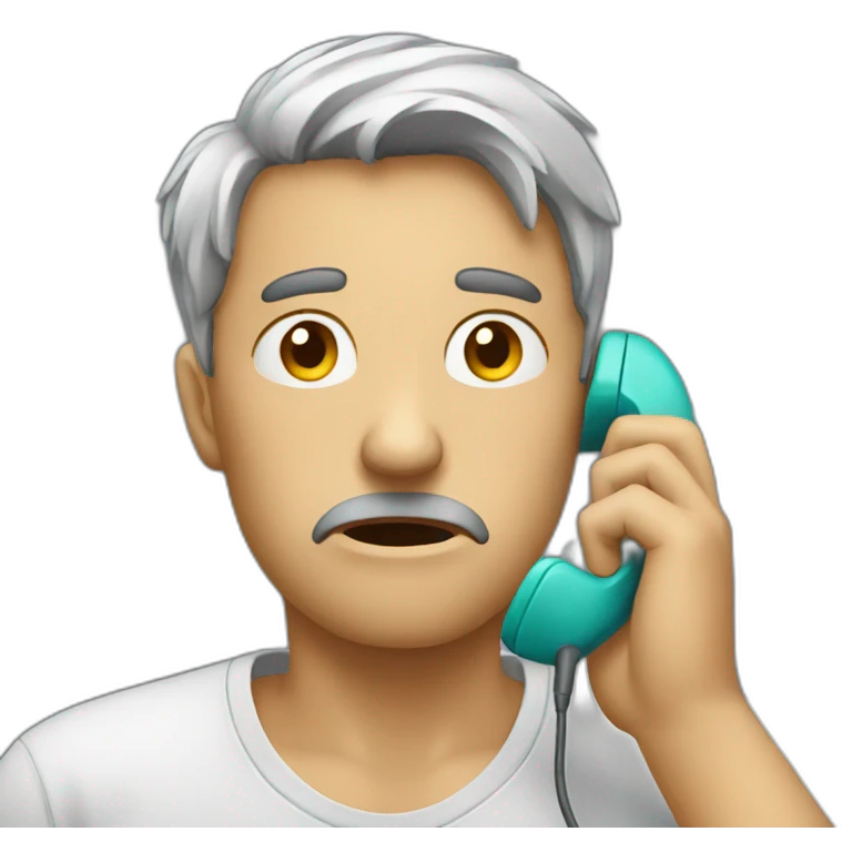 person on phone upset emoji