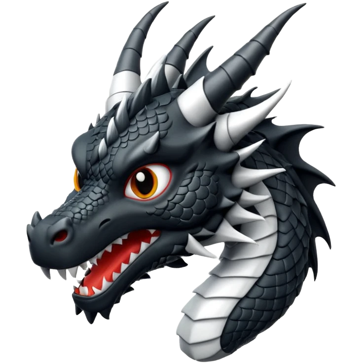 Black and white dragon emoji text emoji