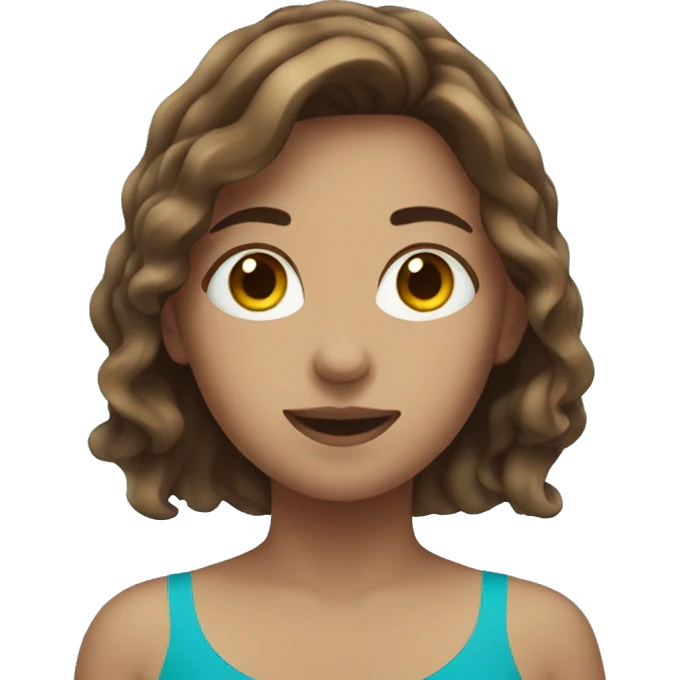 teenage girl with brown hair swimming in a pool emoji