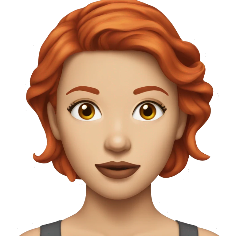 Scarlett Johansson red hair  emoji