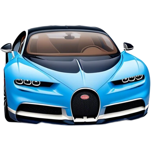 Bugatti Chiron - Bugatti (Model Year: 2022) (Iconic colour: Blue and black) emoji