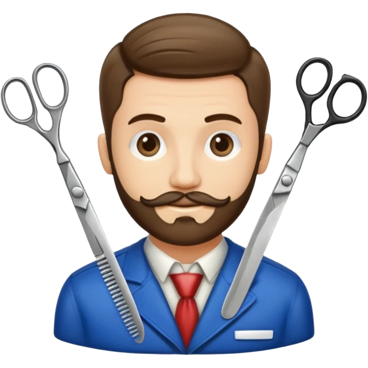 barber shop, scissors, comb. emoji