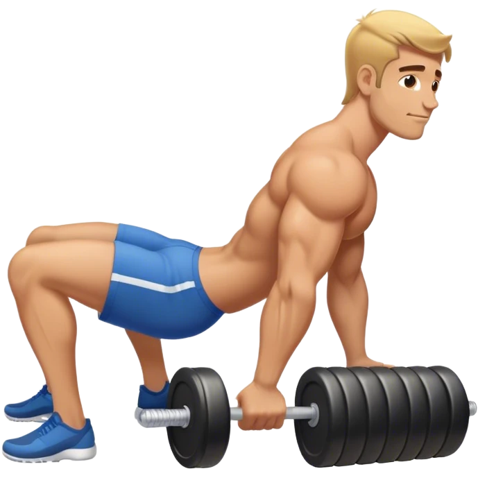 buff guy lying lats down on foam-roller emoji