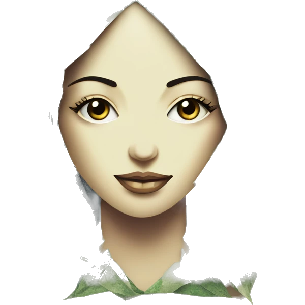  Hemp 420 lady face made of 420 origami newspaper roses hemp leaves lantern fairy lights burning paper and hemp leaves in hair  emoji