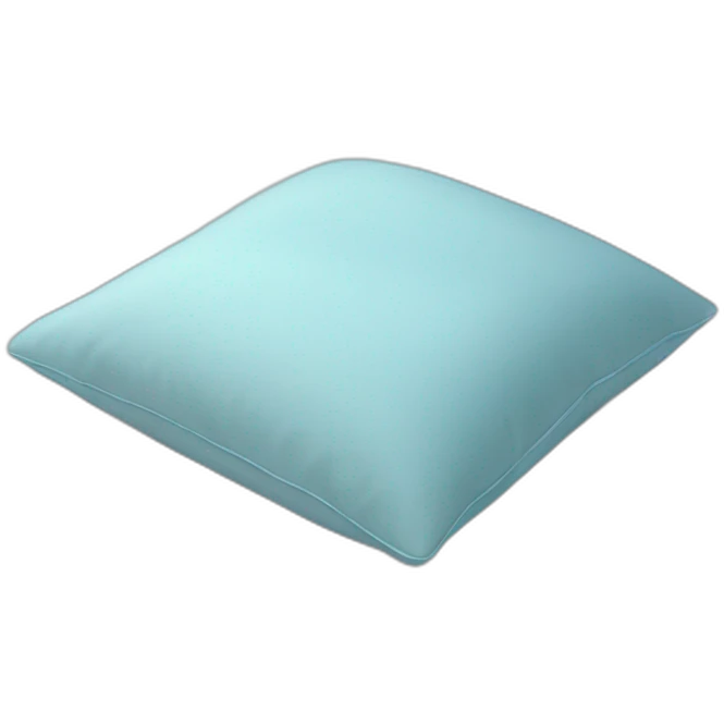 Very soft light blue bed pillow emoji