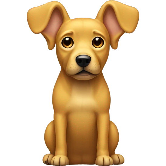 mustard colored dog with long ears emoji